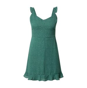 Abercrombie & Fitch Letní šaty  zelená / bílá