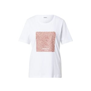 MOSS COPENHAGEN Tričko 'Alva'  růžová / bílá