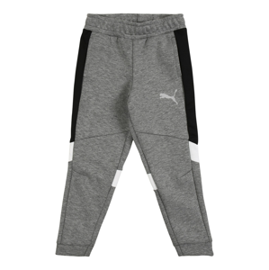 PUMA Sportovní kalhoty  šedý melír / bílá / černá