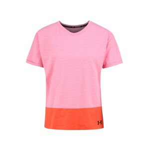 UNDER ARMOUR Funkční tričko 'UA Charged Cotton SS'  černá / pink