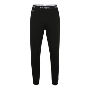 LACOSTE Pyžamové kalhoty 'Loungewear'  černá / bílá