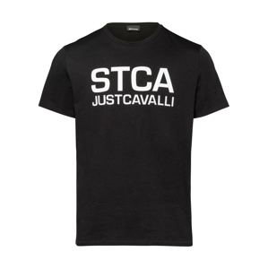 Just Cavalli Tričko  černá / bílá