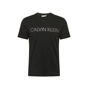 Calvin Klein Tričko  stříbrná / černá