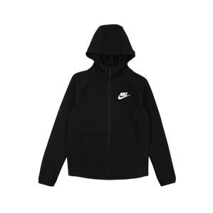 Nike Sportswear Fleecová mikina  černá / bílá