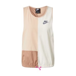 Nike Sportswear Top  hnědá / bílá / růžová