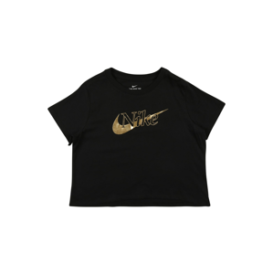 Nike Sportswear Tričko  zlatá / černá