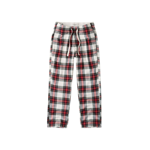 Abercrombie & Fitch Pyžamové kalhoty  bílá / červená / černá