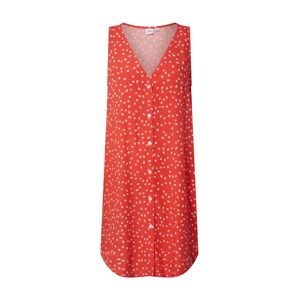 GAP Šaty 'V-SL BTN SHFT DRESS'  červená / bílá