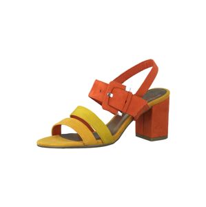 MARCO TOZZI Páskové sandály  žlutá / oranžová