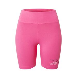 REEBOK Sportovní kalhoty  bílá / pink / černá