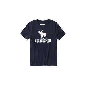 Abercrombie & Fitch Tričko  námořnická modř / bílá