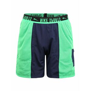 NIKE Sportovní kalhoty  námořnická modř / svítivě zelená