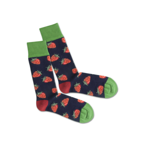 DillySocks Ponožky 'SS20-37 Strawberry Sky'  zelená / tmavě modrá / červená