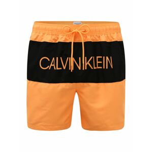 Calvin Klein Swimwear Plavecké šortky  černá / oranžová