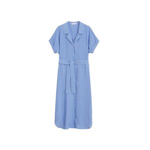 MANGO Košilové šaty 'Dols'  královská modrá / bílá