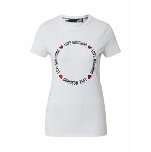 Love Moschino Tričko  bílá / černá / červená