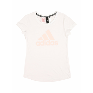ADIDAS PERFORMANCE Funkční tričko  bílá / pastelově růžová