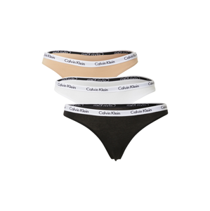 Calvin Klein Underwear Tanga  černá / bílá / béžová