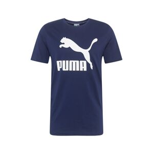 PUMA Funkční tričko 'Classics Logo'  tmavě modrá / bílá