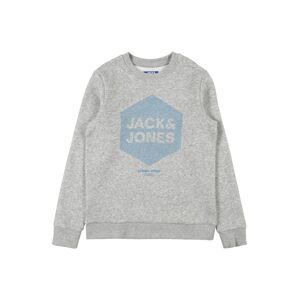 Jack & Jones Junior Mikina 'COLARSEN'  šedý melír / nebeská modř
