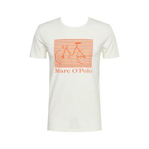 Marc O'Polo Tričko 'Organic'  oranžová / bílá