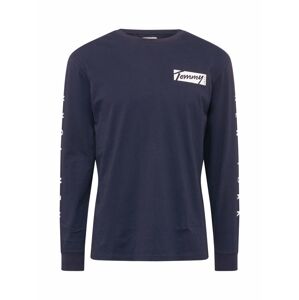 Tommy Jeans Tričko  bílá / námořnická modř