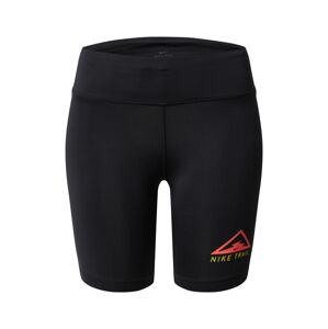 NIKE Sportovní kalhoty 'Nike Fast'  červená / černá