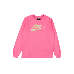Nike Sportswear Mikina  zlatá / pink