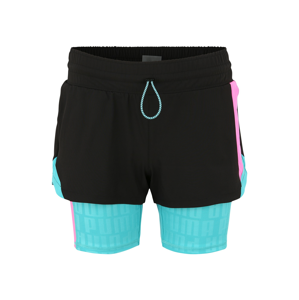 PUMA Sportovní kalhoty 'Train First Mile Xtreme 2n1'  aqua modrá / černá / pink