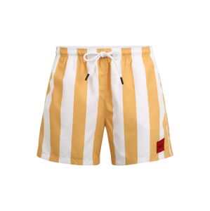 HUGO Plavecké šortky 'Santa Cruz'  bílá / žlutá