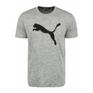 PUMA Funkční tričko 'Heather Cat'  černá / šedý melír
