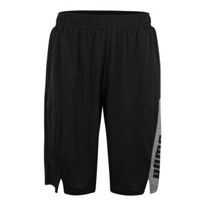 PUMA Sportovní kalhoty  černá / bílá