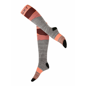 ROXY Sportovní ponožky 'MISTY'  pink / šedá