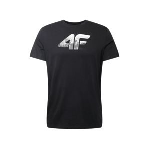 4F Funkční tričko  černá / bílá / světle šedá