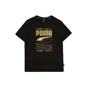 PUMA Funkční tričko 'Rebel 5 Continents B'  černá / zlatá