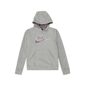 Nike Sportswear Mikina  šedý melír / fialová / bílá