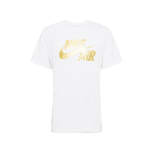 Nike Sportswear Tričko  bílá / zlatá