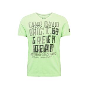 CAMP DAVID Tričko  zelená / černá