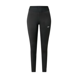 REEBOK Sportovní kalhoty 'TE Linear'  černá / bílá