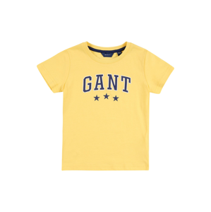GANT Tričko  žlutá / námořnická modř / bílá
