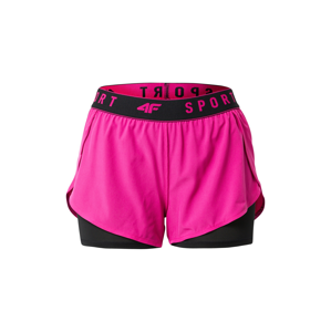 4F Sportovní kalhoty  pink / černá