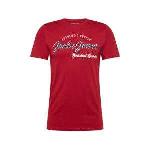 JACK & JONES Tričko  modrá / bílá / červená