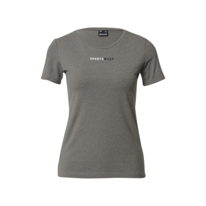 4F Funkční tričko  šedý melír / černá / bílá