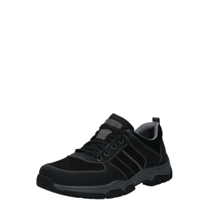 RIEKER Sportovní šněrovací boty  černá / tmavě šedá / starobéžová