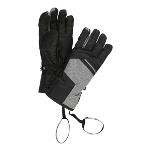 4F Sportovní rukavice  černá / šedý melír