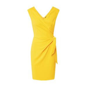 Lauren Ralph Lauren Koktejlové šaty 'CLEONIE-CAP SLEEVE-COCKTAIL DRESS'  žlutá
