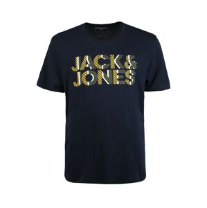 Jack & Jones Plus Tričko  námořnická modř / olivová / bílá / žlutá