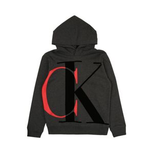 Calvin Klein Jeans Mikina 'EXPLODED'  tmavě šedá / černá / červená