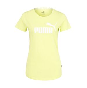 PUMA Funkční tričko 'Heather'  bílá / svítivě žlutá