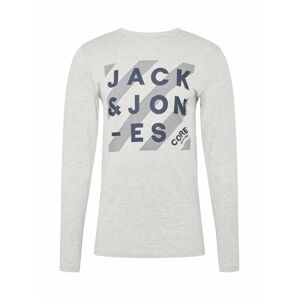 JACK & JONES Tričko 'HERO '  šedá / námořnická modř